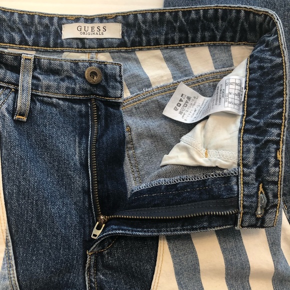Guess x ASAP Rocky Striped Ankle Zip Jeans Sz 26 - Picture 10 of 15